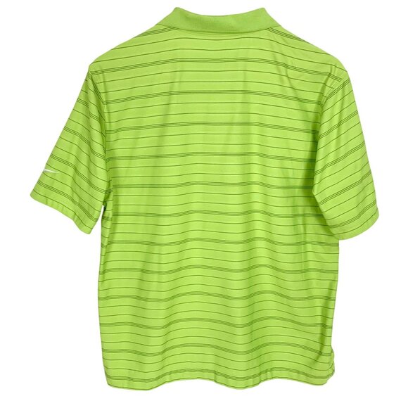 Nike Golf Mens Dri-Fit Green Striped Polo Shirt Size XL Short Sleeve Athleisure - Picture 4 of 8